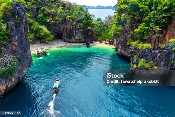 Aerial View Of Lao Lading Island In Krabi Thailand Stock Photo - Download Image Now