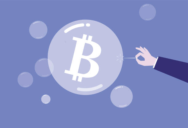 istock Use a needle to pierce the Bitcoin bubble, the bubble economy 1309589022