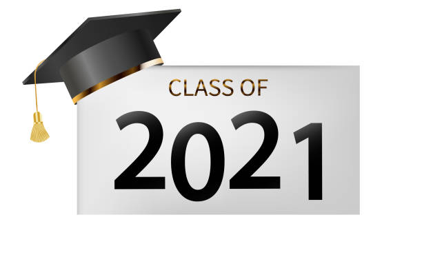 istock Class Of 2021. Graduation design for congratulation event, party, high school or college graduate 1309589583