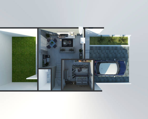 Site Plan Layout Of Minimalist House And Residential