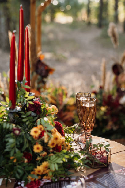 istock wedding glasses for wine and champagne 1309600722