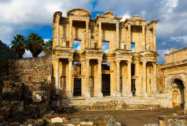 istock Ruins of Celsius Library in ancient city Ephesus 1309607551