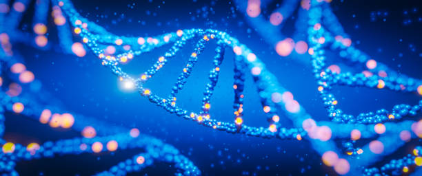 istock DNA digital. Study of gene structure of cell. 1309608691