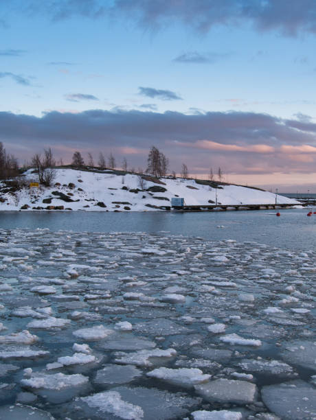 istock Melting ice on the Baltic sea on the sunset 1309610486