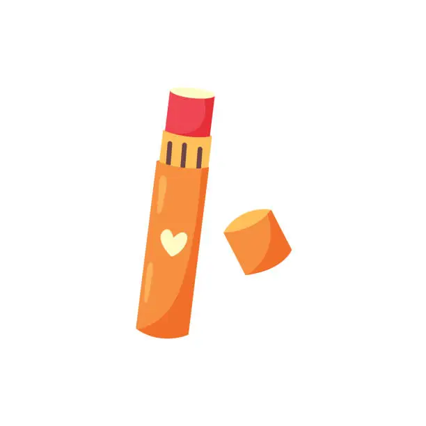 Vector illustration of Vector lipstick hygiene lip care