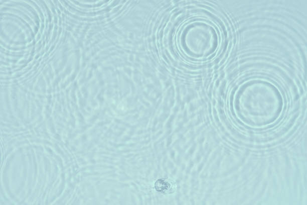 istock Water background. Blue water texture, blue mint water surface with rings and ripple. Spa concept background. Flat lay, top view, copy space, copy-space 1309617154