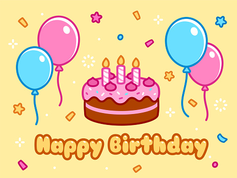 Cartoon Happy Birthday Card Stock Illustration - Download Image Now - Balloon, Birthday, Cartoon - iStock Cartoon Happy Birthday Card Stock Illustration - Download Image Now - Balloon, Birthday, Cartoon - iStock