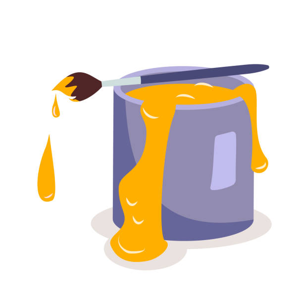 istock A tin of yellow paint and a paintbrush 1309625636