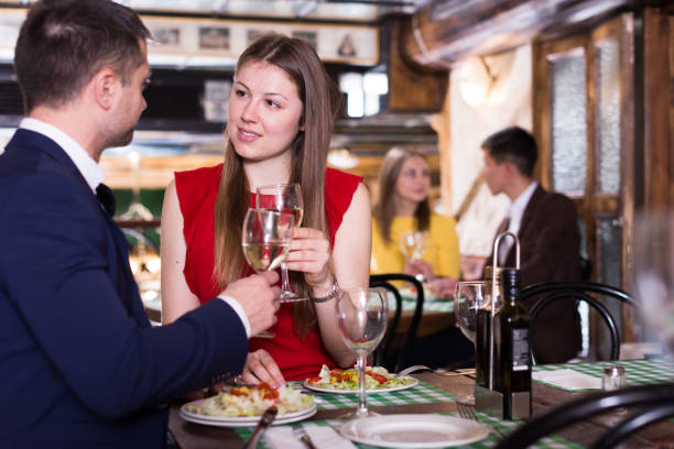 istock Lovely couple is dining together 1309627016