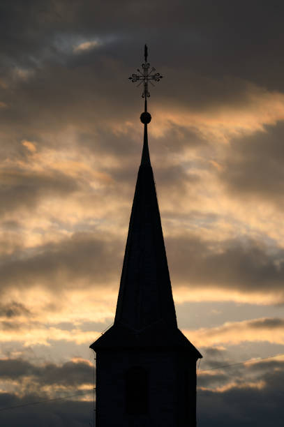 istock church spire with weathercock on it 1309629123
