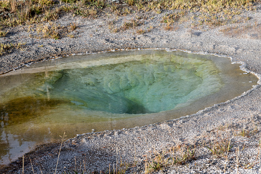 Geyser pool at Upper Geyser Basin, Yellowstone National Park, Wyoming, USA