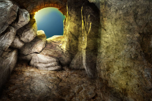 Empty tomb. Resurrection of Jesus Christ