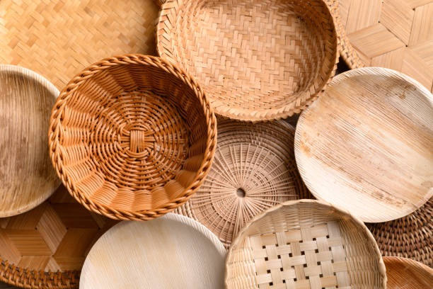 Handicraft packaging from natural product stock photo