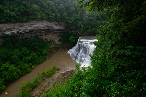 Burgess Falls on Foggy Tennessee Morning