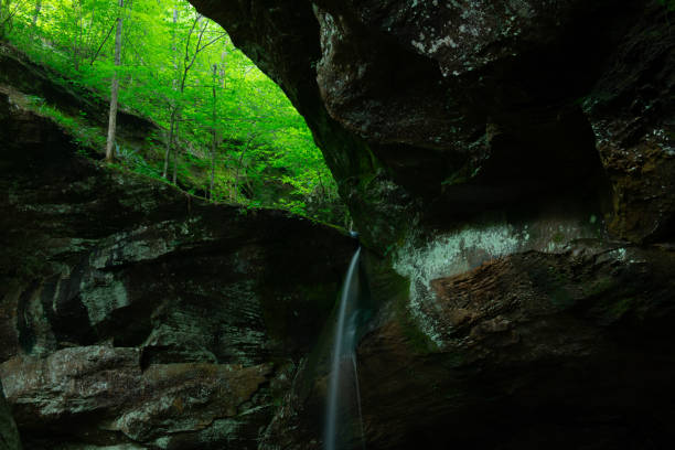 istock Waterfall in a Cave in Pam's Grotto in the Ozarks 1309650426