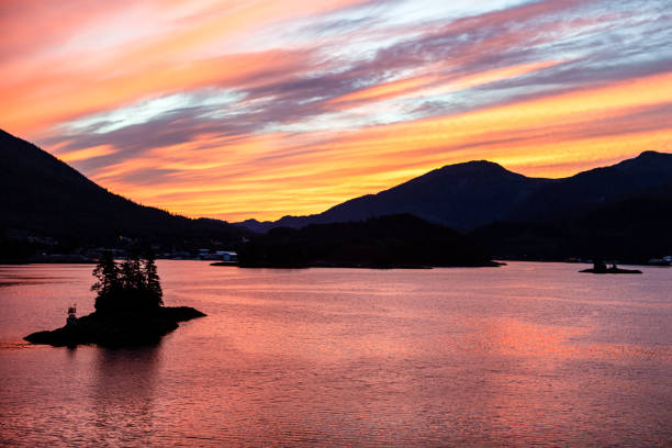 istock Approaching Ketchikan in Southeastern Alaska at Sunrise 1309667700