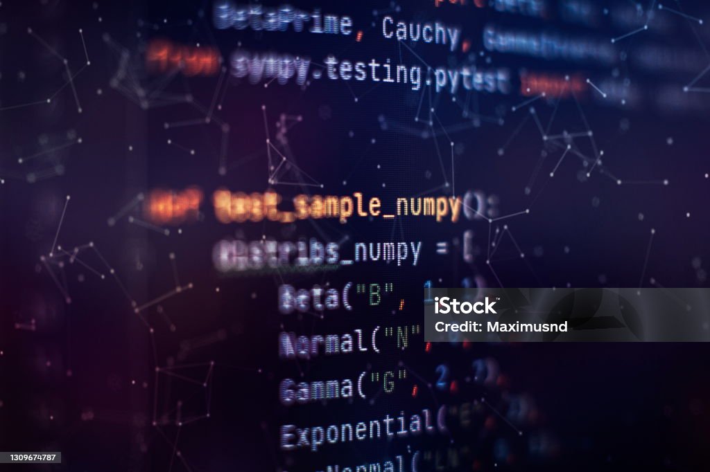 Abstract Computer Script Code Programming Code Screen Of Software ...