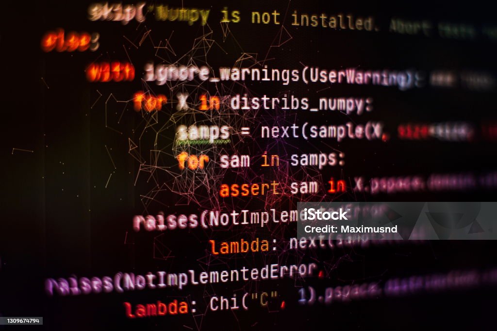 Abstract Computer Script Code Programming Code Screen Of Software ...