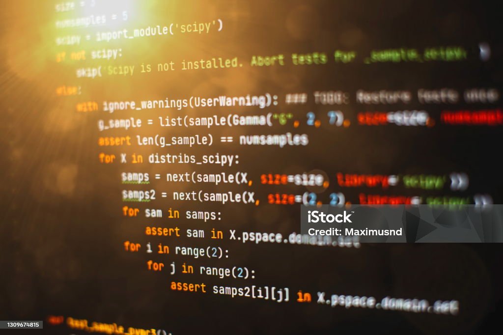 Css Javascript And Html Usage Monitor Closeup Of Function Source Code ...