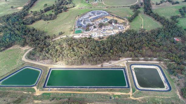 istock Aerial view of underground Gold Mine 1309680483