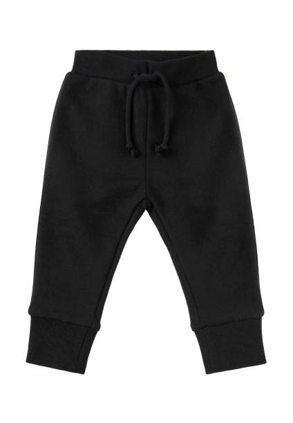 istock Kids black pants. Children's wear. Front view 1309680577