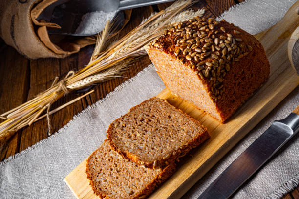 istock Moist wholemeal bread, crushed or ground whole grain 1309686178