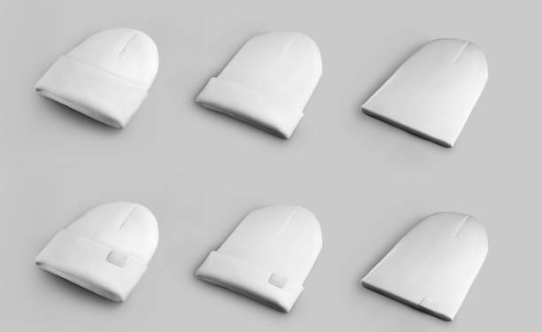 istock White beanie mockup set isolated on background 1309703073