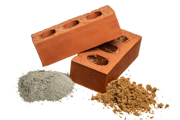 istock Materials to build a brick wall 1309703181