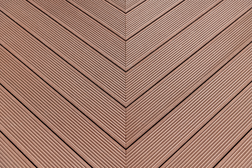 Brown wpc material composite deck for the construction of terraces