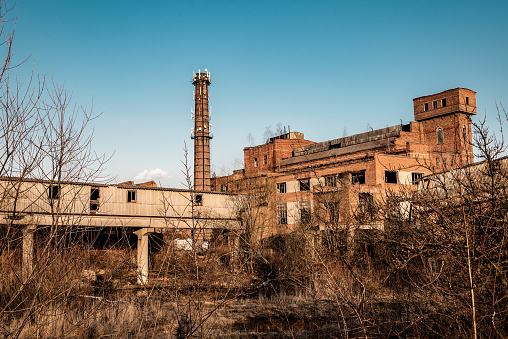 ruins of old abandoned factory
