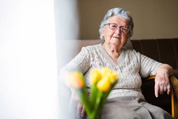 istock Grandma resting at home 1309707633