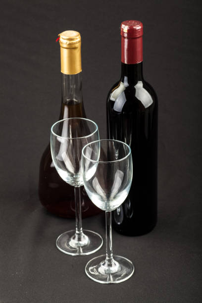 istock Bottle and glass of wine 1309709826