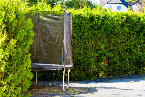 istock Trampoline for children in garden 1309719446