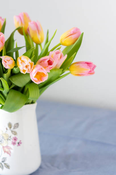 istock Spring bouquet of pink tulips 1309720253