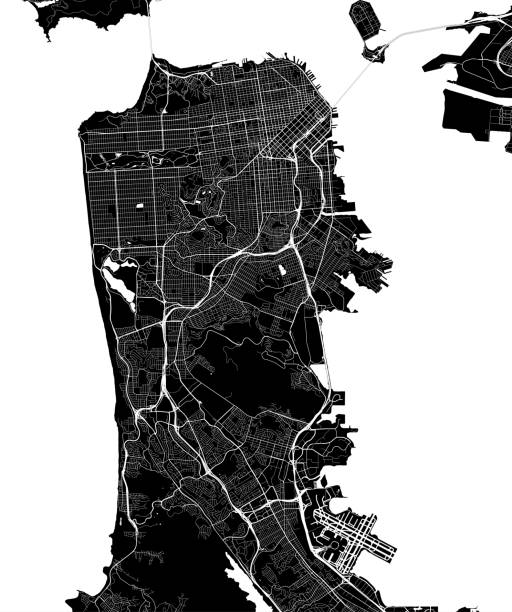 San Francisco city map San Francisco city map san francisco california stock illustrations