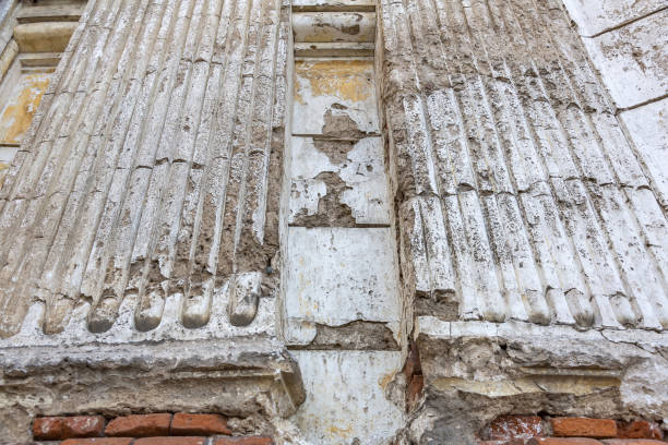 istock Embossed texture of old facade brick wall 1309724941