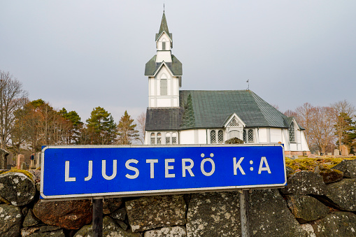 Ljustero, Sweden The Ljustero church on an island in the Stockholm archipelago.