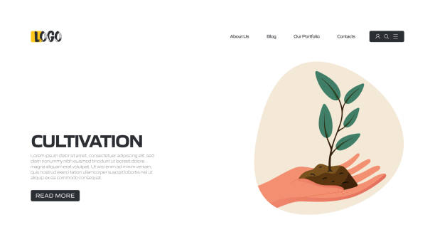 ilustrações de stock, clip art, desenhos animados e ícones de cultivation concept vector illustration for landing page template, website banner, advertisement and marketing material, online advertising, business presentation etc. - crop cultivated illustrations