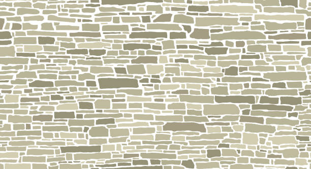Stone wall pattern Stone squared brick wall seamless texture. Vector illustration. brick illustrations stock illustrations