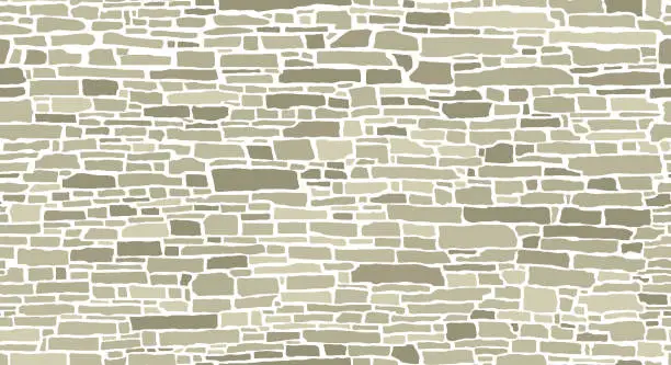 Vector illustration of Stone wall pattern