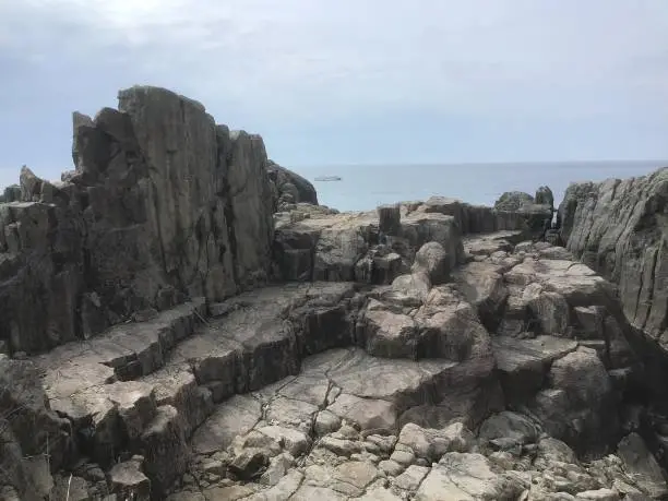 Photo of Tojinbo Cliff, a famous place in Fukui