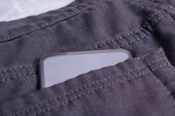 istock Mobile phone in pants pocket close up 1309735970