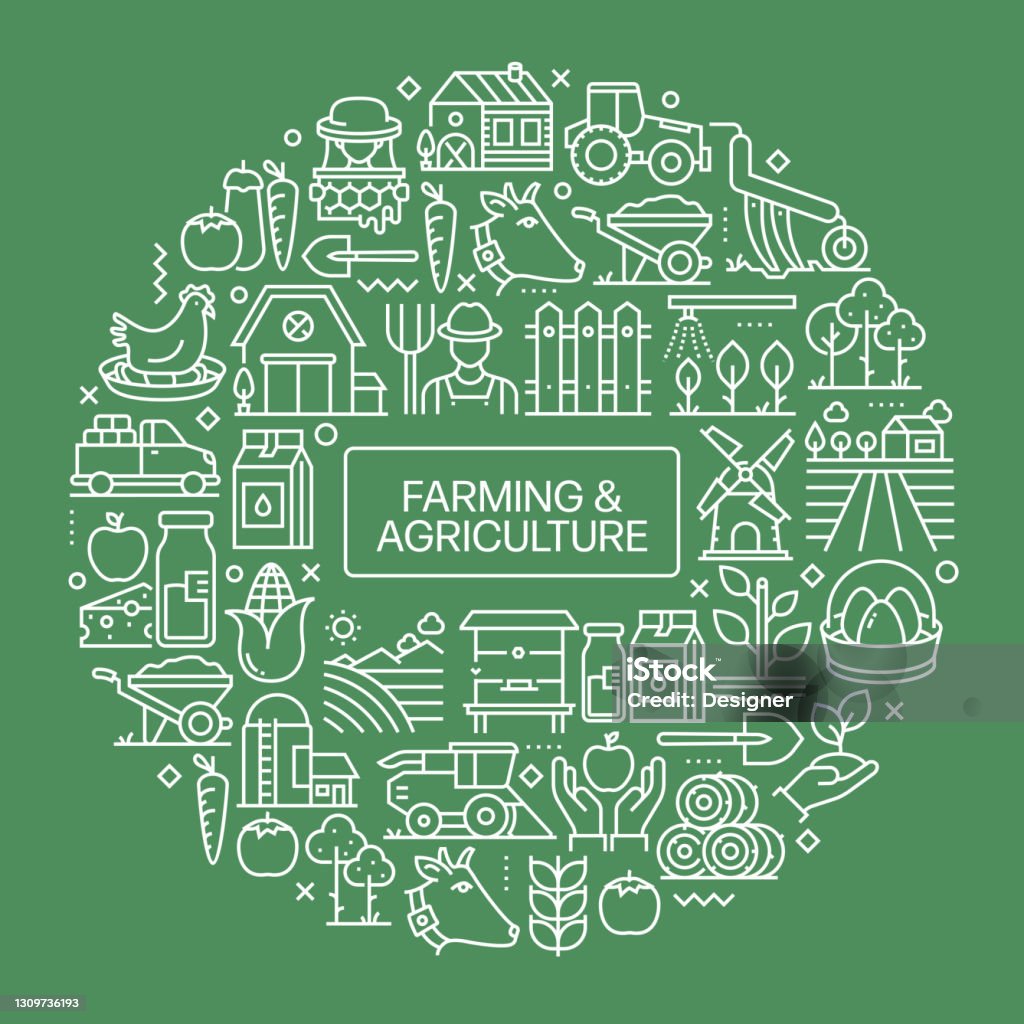 Pattern For Farming Farming And Agriculture Related Pattern Design Stock Illustration ...
