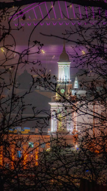 istock Night view of the cityKyiv 1309736285