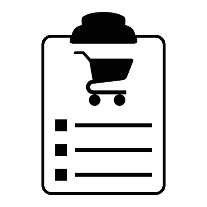 itemized purchase order list vector Icon design