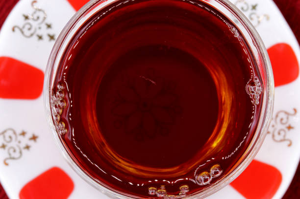 istock a glass  of Turkish tea on table 1309744028