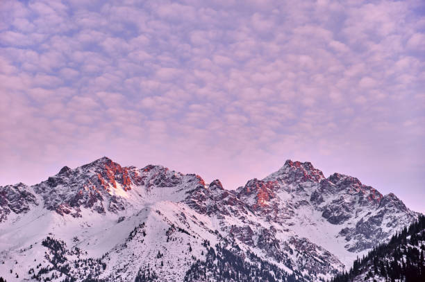 istock Sunset Forest Rocky Mountain Peak Clouds 1309747059