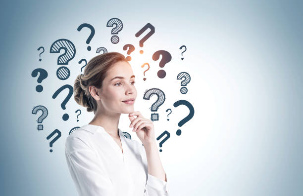 istock Thoughtful young woman, question mark 1309747293