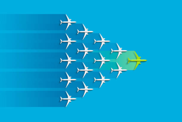 istock A swarm of Passenger planes 1309748704
