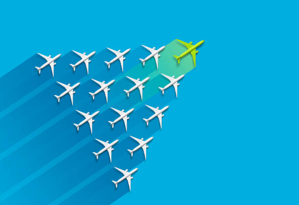 istock A swarm of Passenger planes 1309748759
